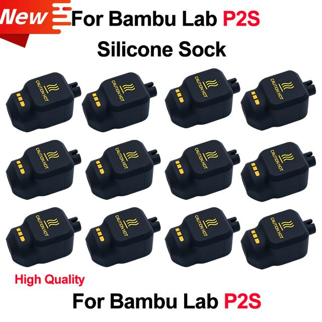 Bambu Lab P2S Silikon Socke als Hotend Schutzhülle in Schwarz - Bild 1