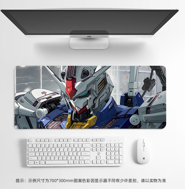 Bandai Gundam Anime Mauspad in Multicolour, rutschfeste E-Sport-Matte für Computer und Tastatur - Bild 1
