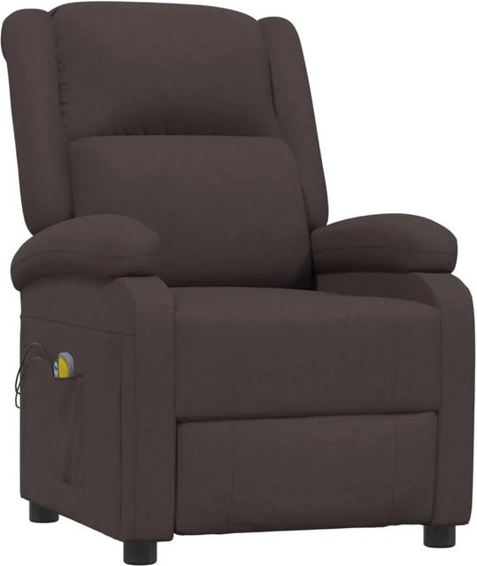 vidaXL Elektrischer Massagesessel aus Stoff in Dunkelbraun - Bild 1