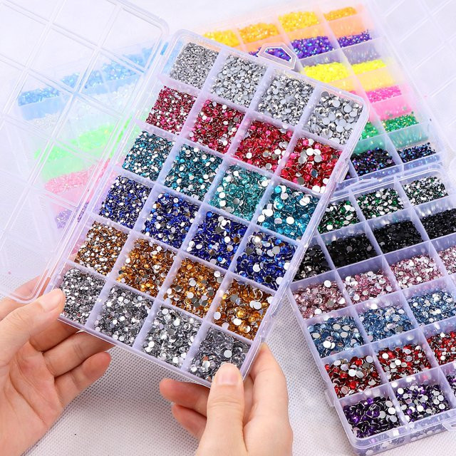 Ywbeads Nagel Strass Kristalle, Bunte Glitter Edelsteine, 16500 Teile - Bild 1