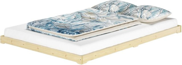 Erst-Holz King Size Bett Modell 47 aus Massivholz Fichte geölt, extra niedrig, B/T/H: 200 x 200 x 9 cm - Bild 1