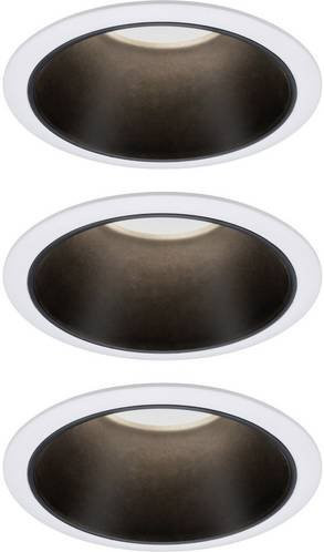 Paulmann Cole Coin Einbauleuchte 3er Set LED 6W dimmbar in Weiß und Schwarz - Bild 1