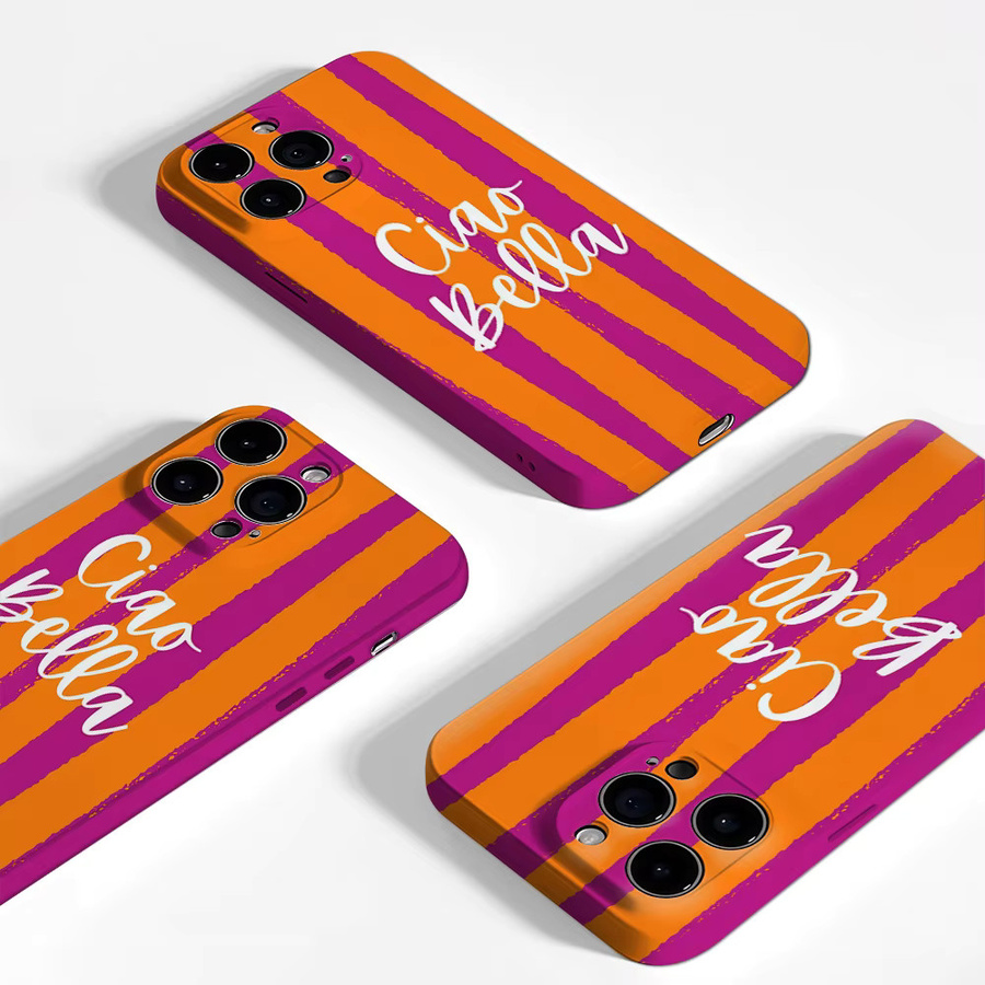 Potdemiel Ciao Stripes Magnetische Handyhülle für iPhone 17 16 15 14 13 Pro Max Plus, Robuste Einzel- und Doppelschicht-Schutzhülle, Multicolour - Bild 2