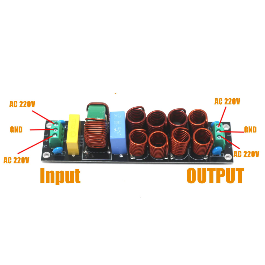 DYKBmetered EMI-Filter 4400W 20A AC Stromfilter zur Störungsunterdrückung für Audio-Verstärker und Lautsprecher in Multicolour - Bild 2