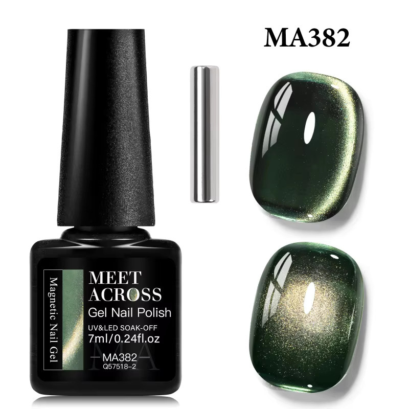 MEET ACROSS Glasperlen-Magnetgel-Nagellack-Set, Schimmernd, Unisex - Bild 2