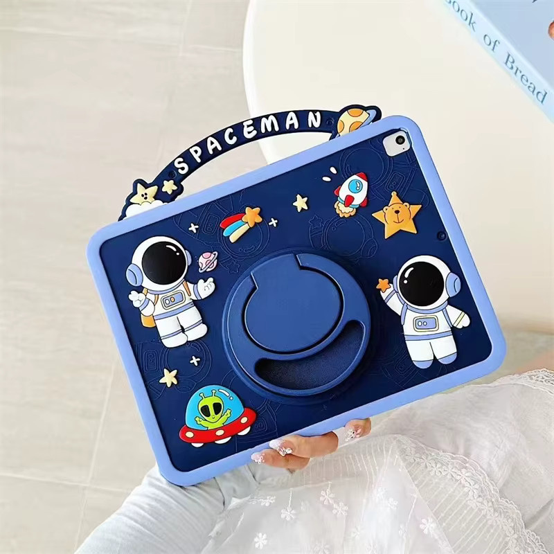 Umiaurora Silikon Tablet Hülle mit Cartoon-Design für Honor Pad und Huawei MatePad, Farbe: Blau - Bild 2