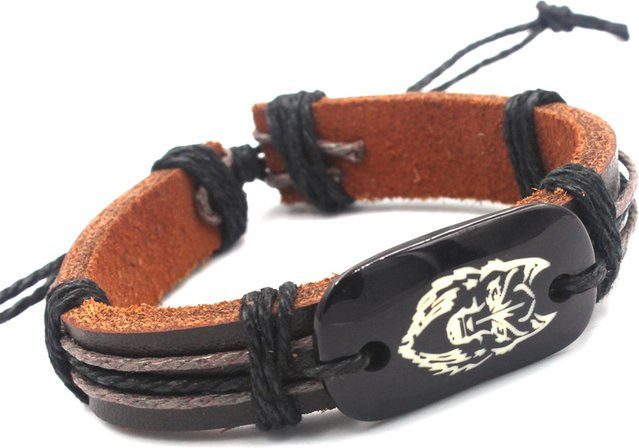weyena Armband, Leder, Schwarz, Unisex - Bild 1