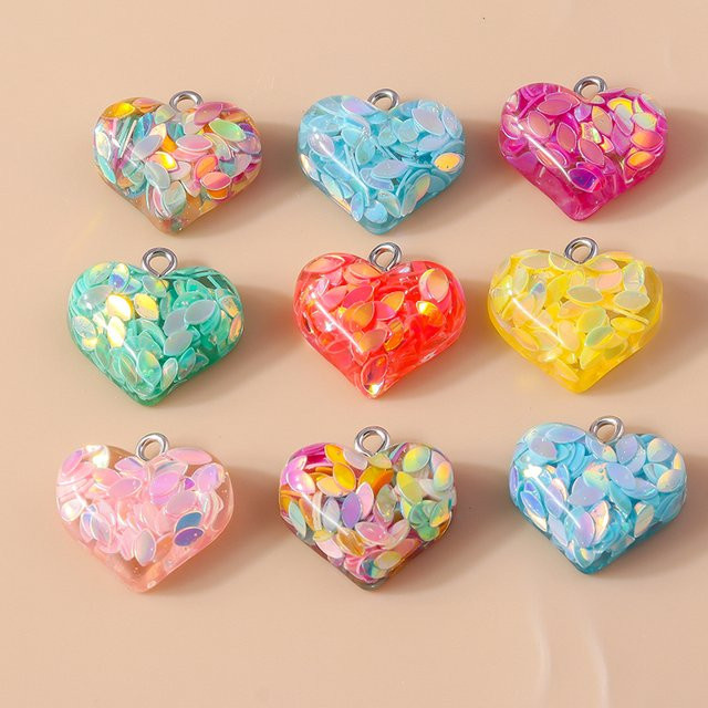 Ltumbe Charms, Harz, Herz, Bunt, 18*19mm, Unisex - Bild 1