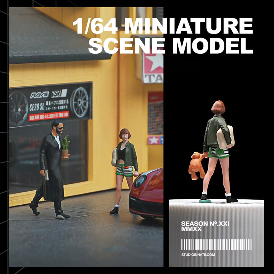 Kicarmod Filmfigur Léon & Mathilda Modell Dekoration Maßstab 1:64 Druckguss - Bild 5