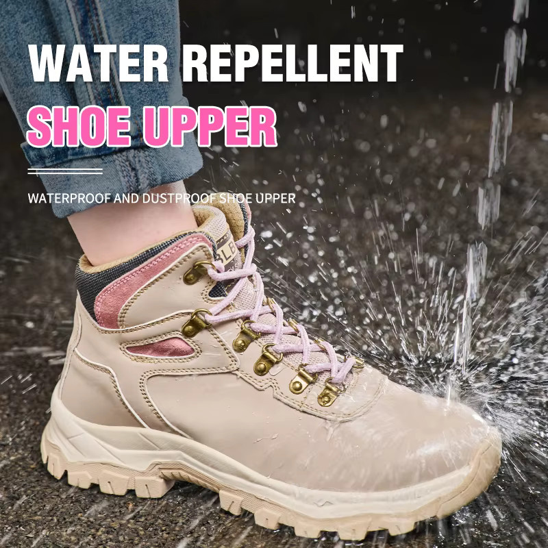 Kankeirr Sicherheitsschuhe für Damen in Beige mit Stahlkappe und Anti-Zertrümmerungs-Schutz - Bild 5