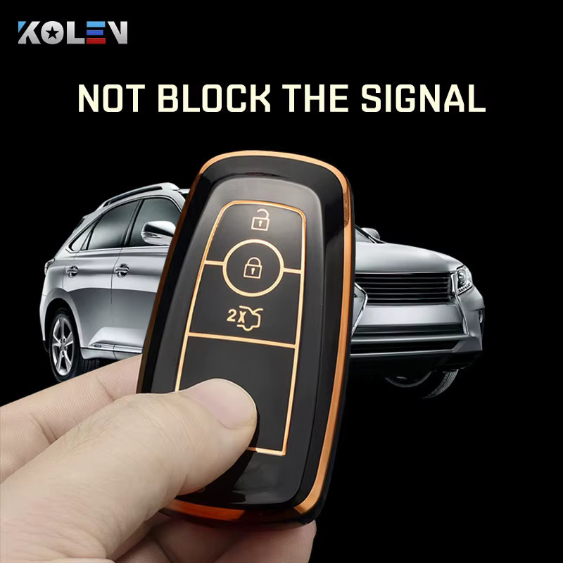 KOLEN TPU Schlüsselhülle für Ford Edge Fusion Mustang Explorer F150 F250 F353 Ecosport in Schwarz - Bild 4