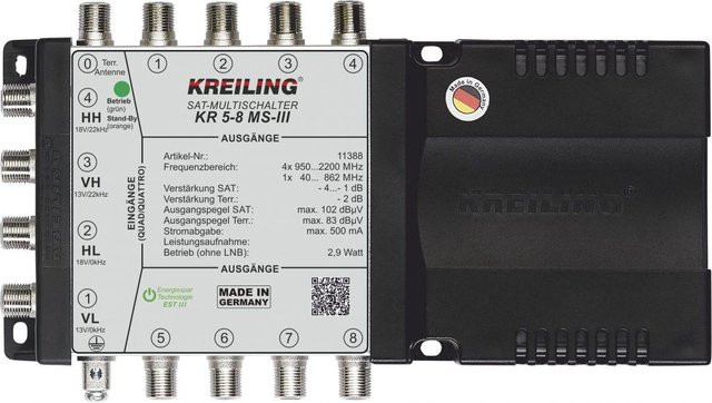 KREILING Multischalter KR 5-8 MS-III in Silber - Bild 1