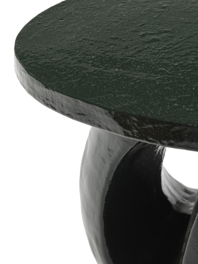 Serax Ame Beistelltisch 10 aus Steinzeug in Green Glossy - Bild 3