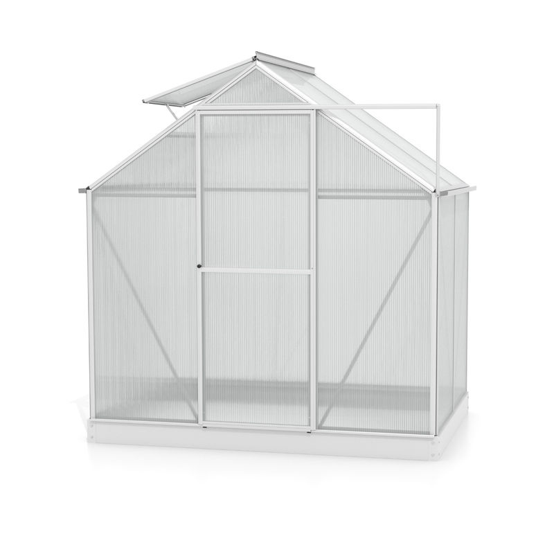 Vitavia Gewächshaus Triton 2500 aus eloxiertem Aluminium mit 4 mm Hohlkammerplatten und Stahlfundament - Bild 3