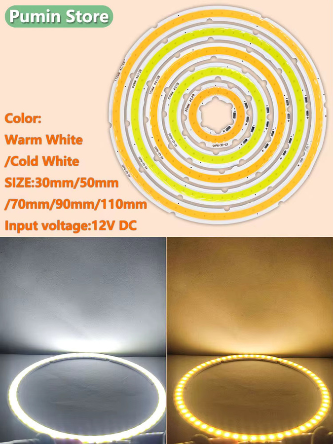 DC12V LED-Lampenring Engelsauge für Lampenöffnungen in Warmweiß oder Kaltweiß - Bild 3