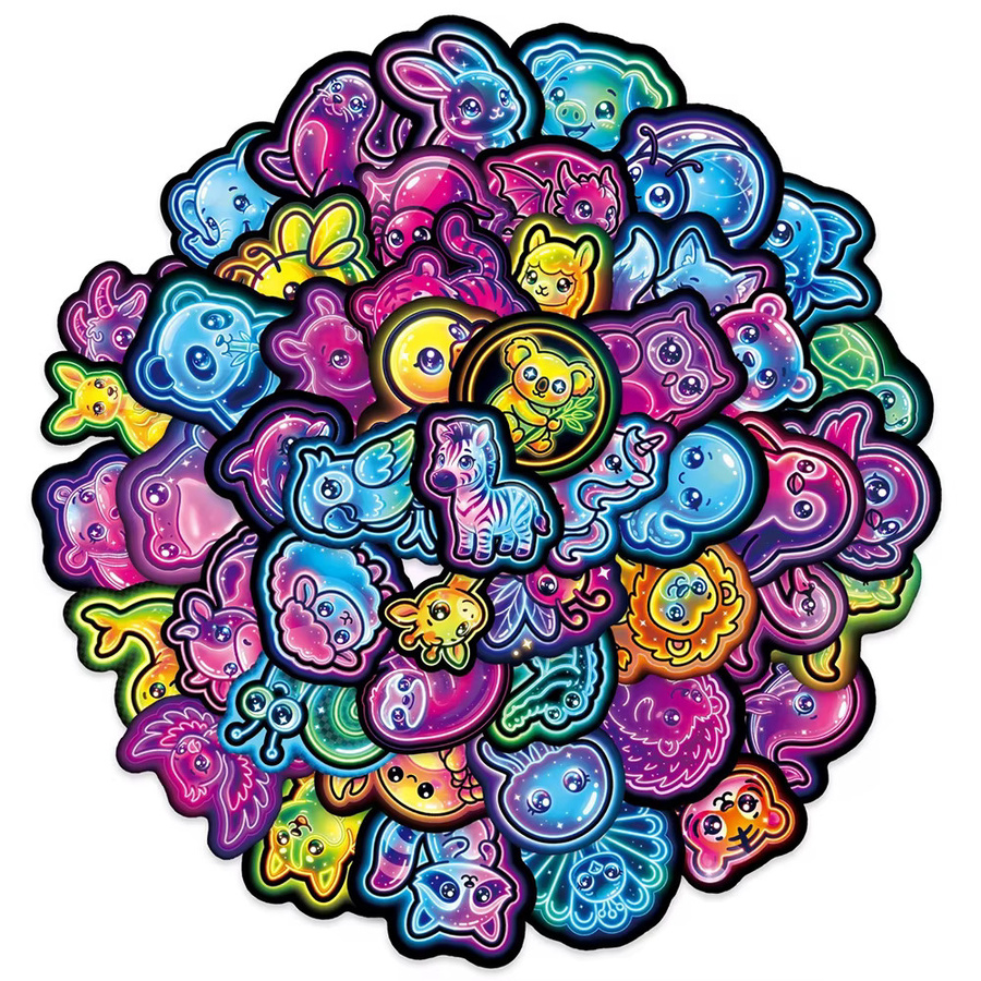 Charile Cartoon Neon Tier Graffiti Aufkleber, Sticker, multicolour - Bild 3
