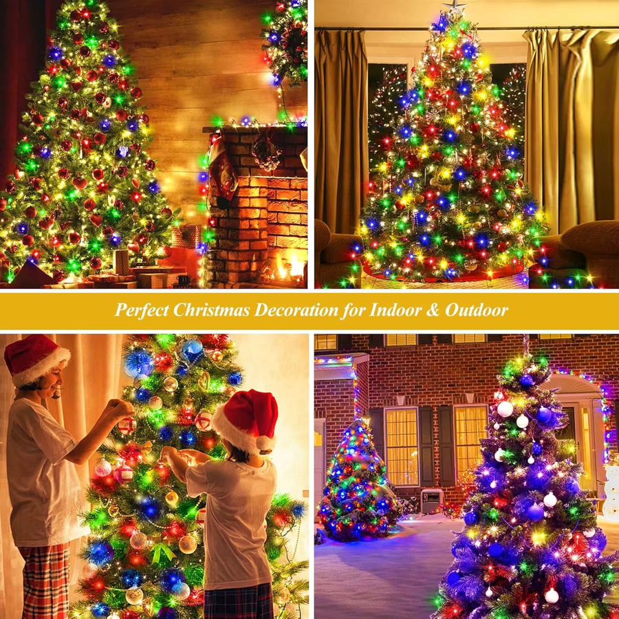 Arbrac LED Lichterkette mit 400 LEDs in Warmweiß für Weihnachtsbaum und Garten mit 8 Modi - Bild 3