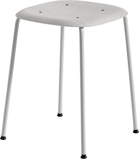 HAY Soft Edge 70 Hocker aus Holz in Grau - Bild 1