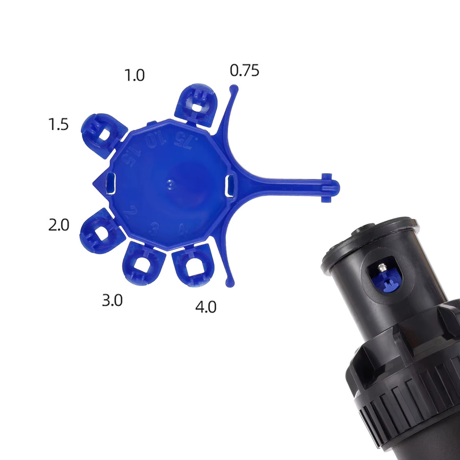 Adhere To Fly Verstellbarer unterirdischer rotierender Sprinkler in Schwarz mit 1/2 Zoll Innengewinde für Garten und Rasen - Bild 2