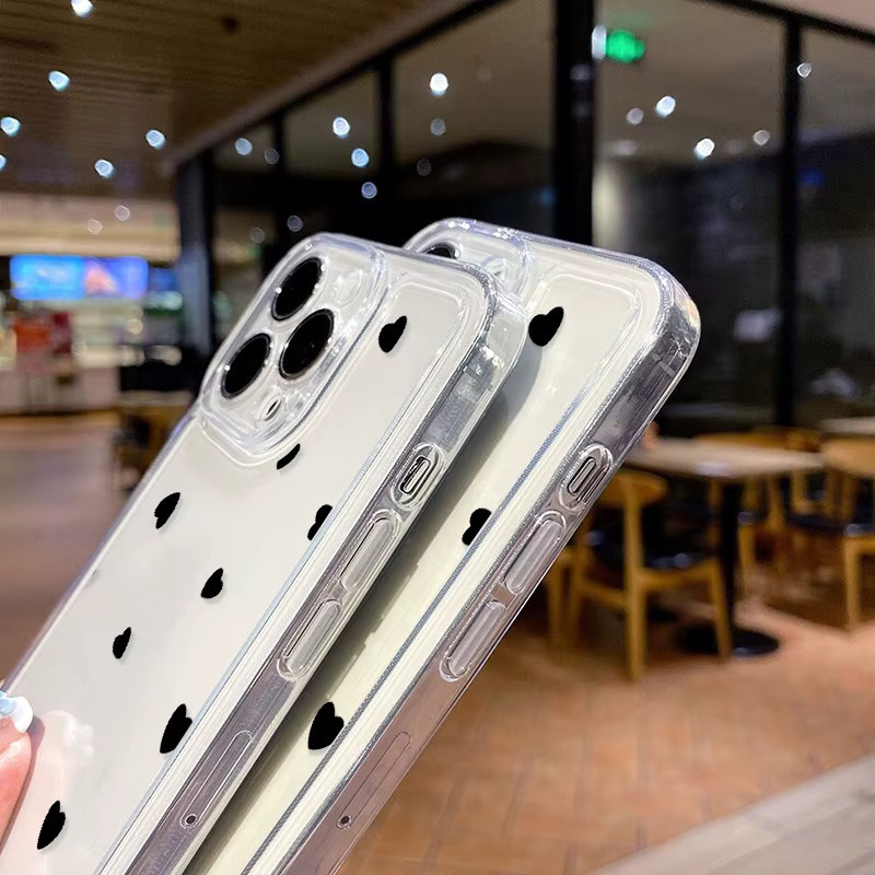 TUNEDEE Silikon Handyhülle mit Herz-Design für iPhone Modelle, Transparent - Bild 4