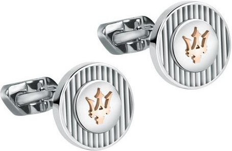 Maserati Jewels Manschettenknöpfe Edelstahl, Silber, Herren - Bild 1