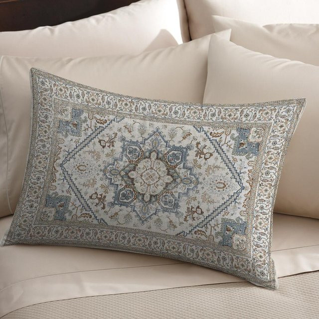 VIKAMA Kissenbezug im Retro Persischen Ethnischer Stil, Rechteckig, Blau, B/H: 50 x 30 cm - Bild 1