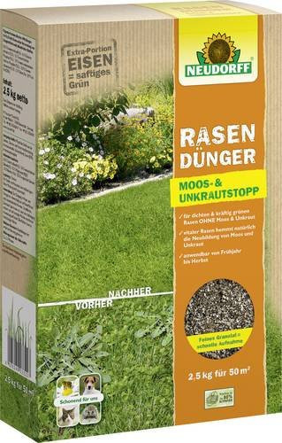 Neudorff Azet Rasendünger Moos- und Unkraut-Stopp mit Slow-Release-Effekt, 2,5 kg - Bild 1