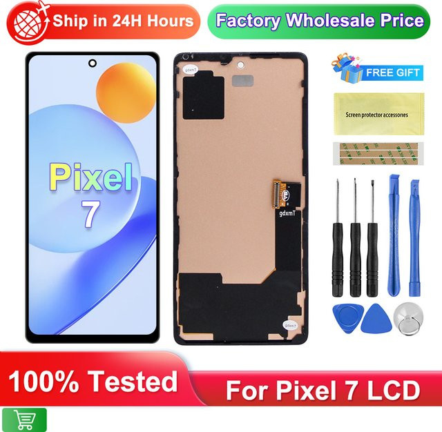 Google Pixel 7 Ersatz LCD-Display mit Touchscreen Digitizer-Baugruppe in Schwarz für GVU6C, GQML3, GO3Z5 - Bild 1