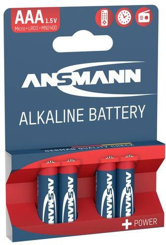 Ansmann Red-Line Micro AAA Alkaline-Batterien, 4 Stück, Rot - Bild 1
