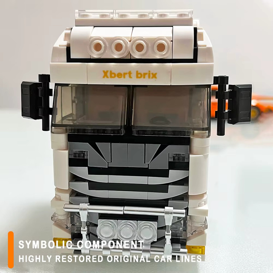 Yangkili Europäische Lkw Baustein Modell, Fahrzeug, weiß - Bild 3