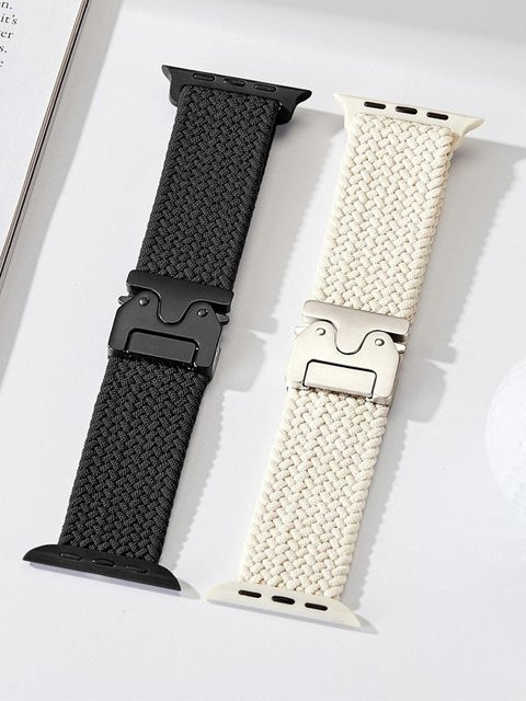 Uhrenarmband geflochten, Textil, Schwarz, Unisex - Bild 1