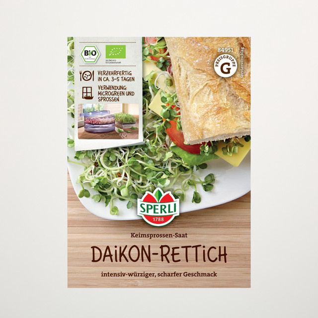 Sperli Daikon-Rettich Keimsprossen Saat BIO - Bild 1