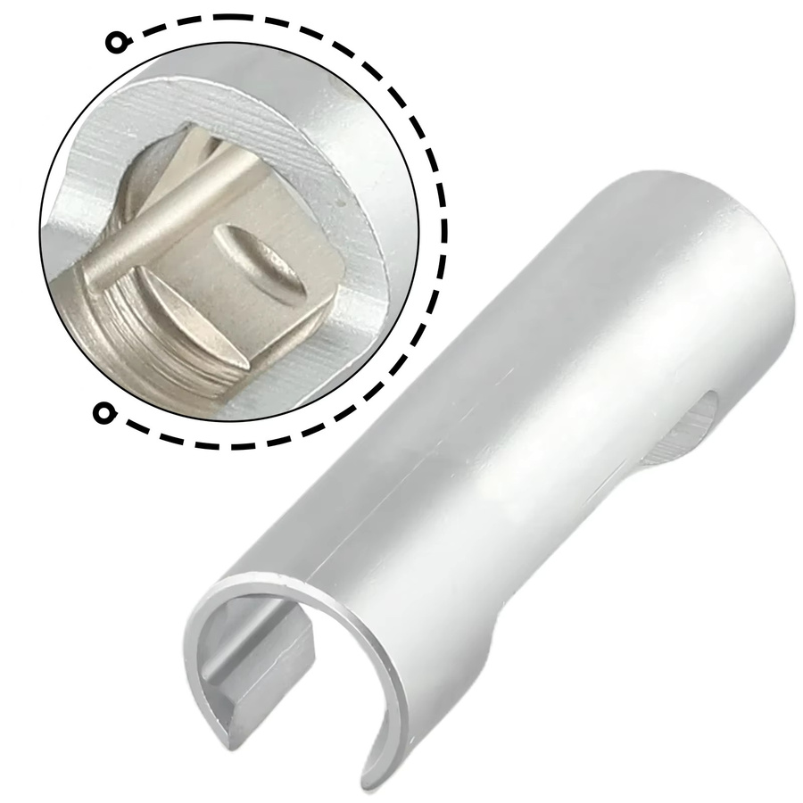 VIBRATITE Diesel Kraftstoff Injektor Rohr Steckschlüssel und Sauerstoff Sensor Schlüssel Werkzeug Set in Silber, 17 mm und 19 mm - Bild 2