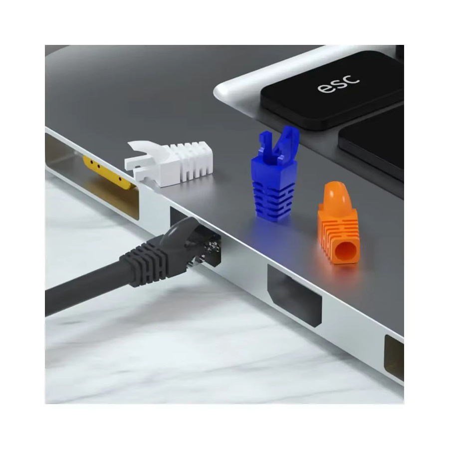 Ninth World 100 Stück RJ45 Zugentlastungsmanschetten für Cat5 und Cat6 in Multicolor - Bild 1