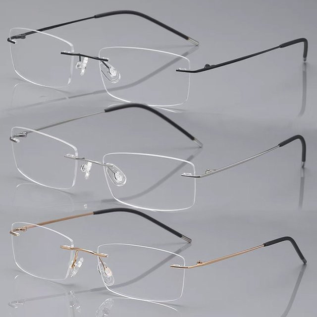 Sighttoo Lesebrille, randlos, rechteckig, Metall, Unisex - Bild 1