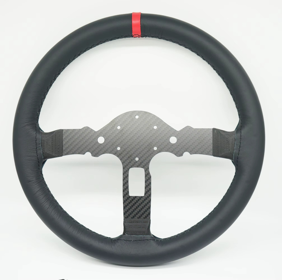 SIMPUSH Rally Sim Racing Lenkrad 13 Zoll 33 cm für Logitech G29 G923 in Schwarz - Bild 1