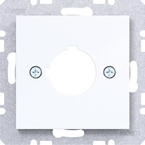 Hager Abdeckung WAF1172WG in Lichtweiß glänzend - Bild 1
