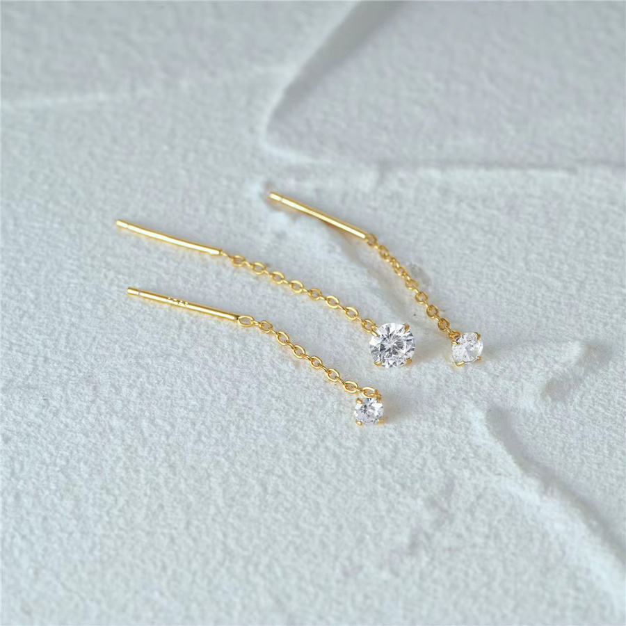 EINDOSER Ohrringe, Zirkonia, Gold, Silber, Damen - Bild 3