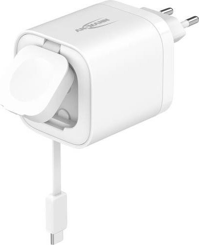 Ansmann USB Charger HC265PD für Apple Watch mit 2x USB-C in Weiß - Bild 1