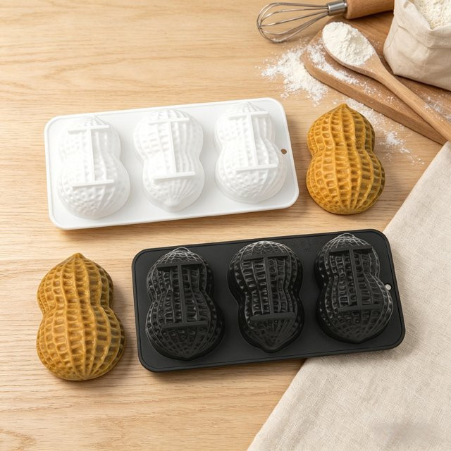 Meibum 3-fach Backformen für Erdnuss-Mousse-Kuchen, Nuss-Schokoladen-Pudding und Desserts - Bild 1