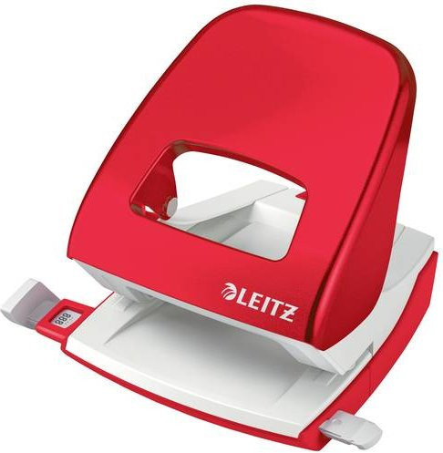 Leitz NeXXt WOW Bürolocher 5008 in Rot-Weiß für bis zu 30 Blatt DIN A4 - Bild 1