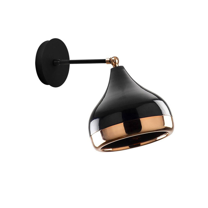 Opviq Wandleuchte Yildo aus Eisen in Schwarz und Kupfer mit E27 Fassung, B/H/T: 28 x 28 x 28 cm - Bild 2