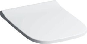 Geberit WC-Sitz Smyle Square Quick Release in Weiß mit verchromten Scharnieren - Bild 1