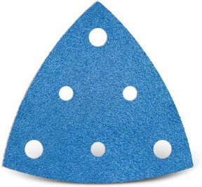 Menzer Klett-Schleifblätter für Deltaschleifer, Körnung K80, 6-Loch, Durchmesser: 82 mm, Farbe: Blau, 25er Packung - Bild 1