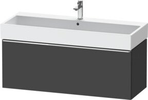 Duravit Waschtischunterschrank D-Neo wandhängend in Grau, B: 118,4 cm, T: 44,2 cm - Bild 1