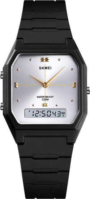 SKMEI Digitaluhr, Kunststoff, Schwarz, Silber, Unisex, 5 ATM - Bild 1
