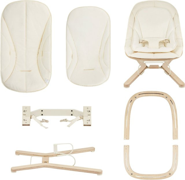 Babymoov Babyschaukel Swoon Flow in Beige mit Buchenholz - Bild 1