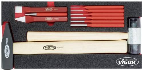 Vigour Werkzeugset V5006 mit Einsätzen in Rot - Bild 1