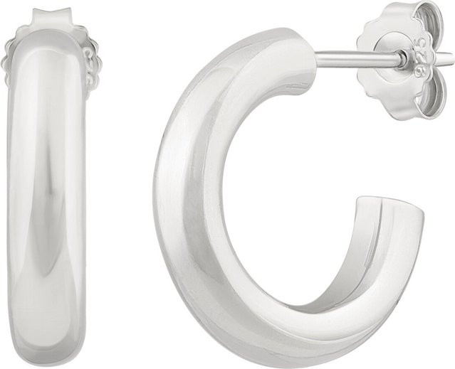Cai Creolen, 925 Silber, rhodiniert, chunky, Unisex - Bild 1