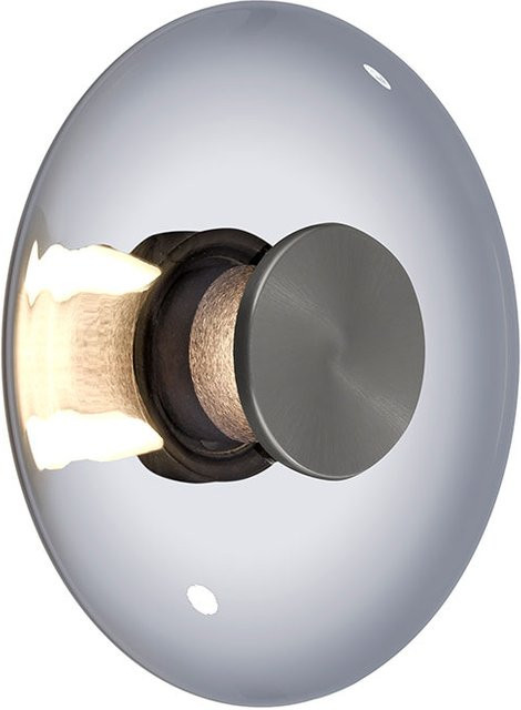 Paul Neuhaus Pure Vitrum 6082 LED-Wand- und Deckenleuchte in Platin mit Smokey-Glas - Bild 1
